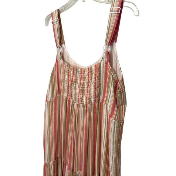 Linda Anderson Melon Multicolored Tiered Sun Dress - Size XL - Picture 10 of 11